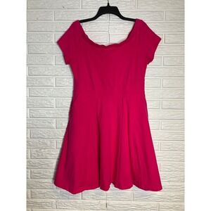 Torrid foxy off the shoulder skater dress‎ pockets hot pink women's size 0/large